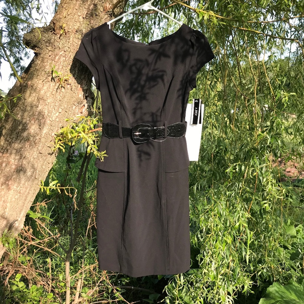 🌻Beautiful NWT A. Byer Professional Belted Peplum Dress